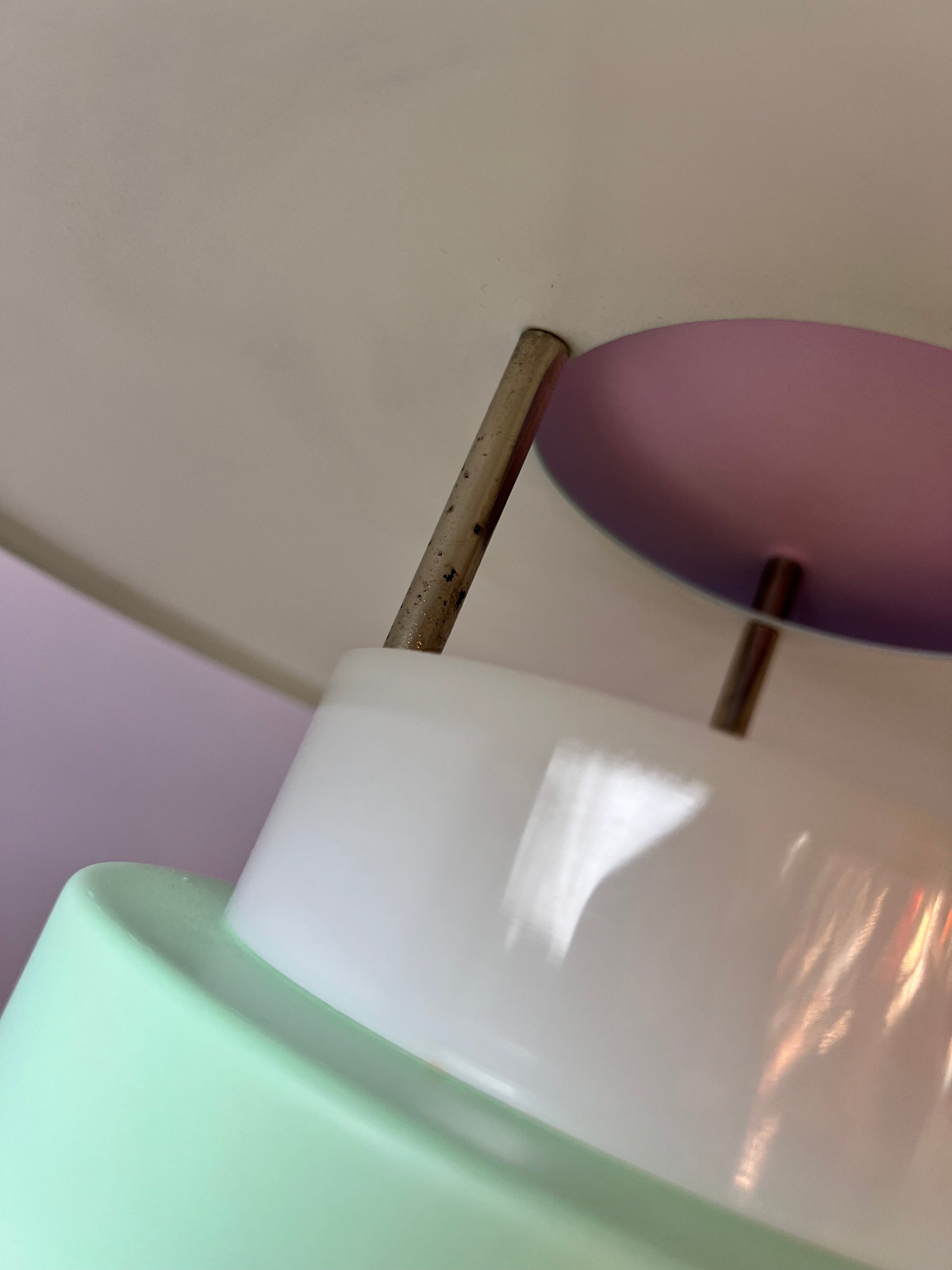 Tischlampe neu lackiert rosa mint