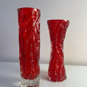 Set: 2 Vasen rot von Kurt Wokan für Ingrid Glas