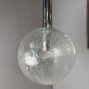 Hängelampe Größe L Einschlussglas Chrom von Doria