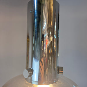 Hänge- oder Deckenlampe Glas Chrom von Glashütte Limburg