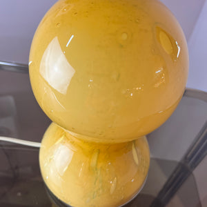 Tischlampe gelb Glas von Doria