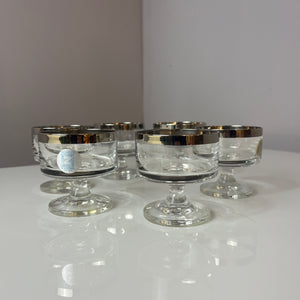 Set: 6x Likörglas mit Silberrand von Schott Zwiesel