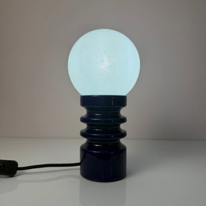 Tischlampe blau Keramik Glas von Cari Zalloni für Dümler & Breiden