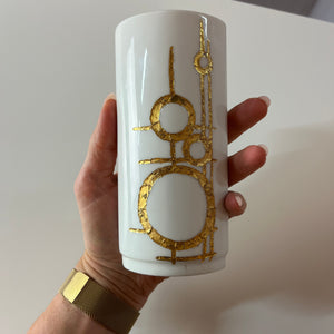 Vase 3127/4 weiß gold von Vera Kristansen