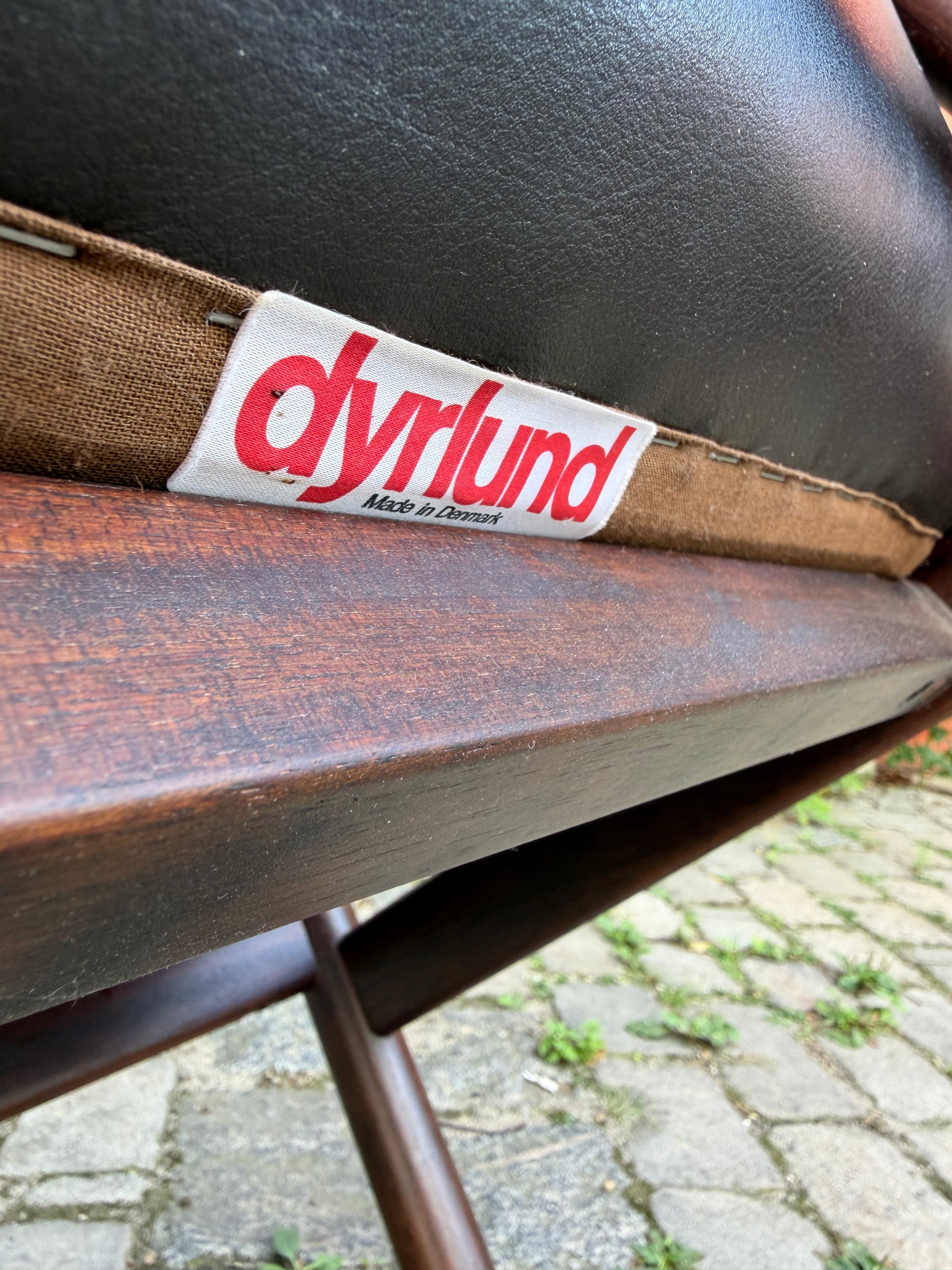 Sessel dunkelbraun Echtleder von Dyrlund