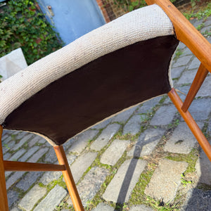 Polsterstuhl GS 600 creme Teak Wolle von Arne Wahl Iversen für Glyngøre Stolefabrik