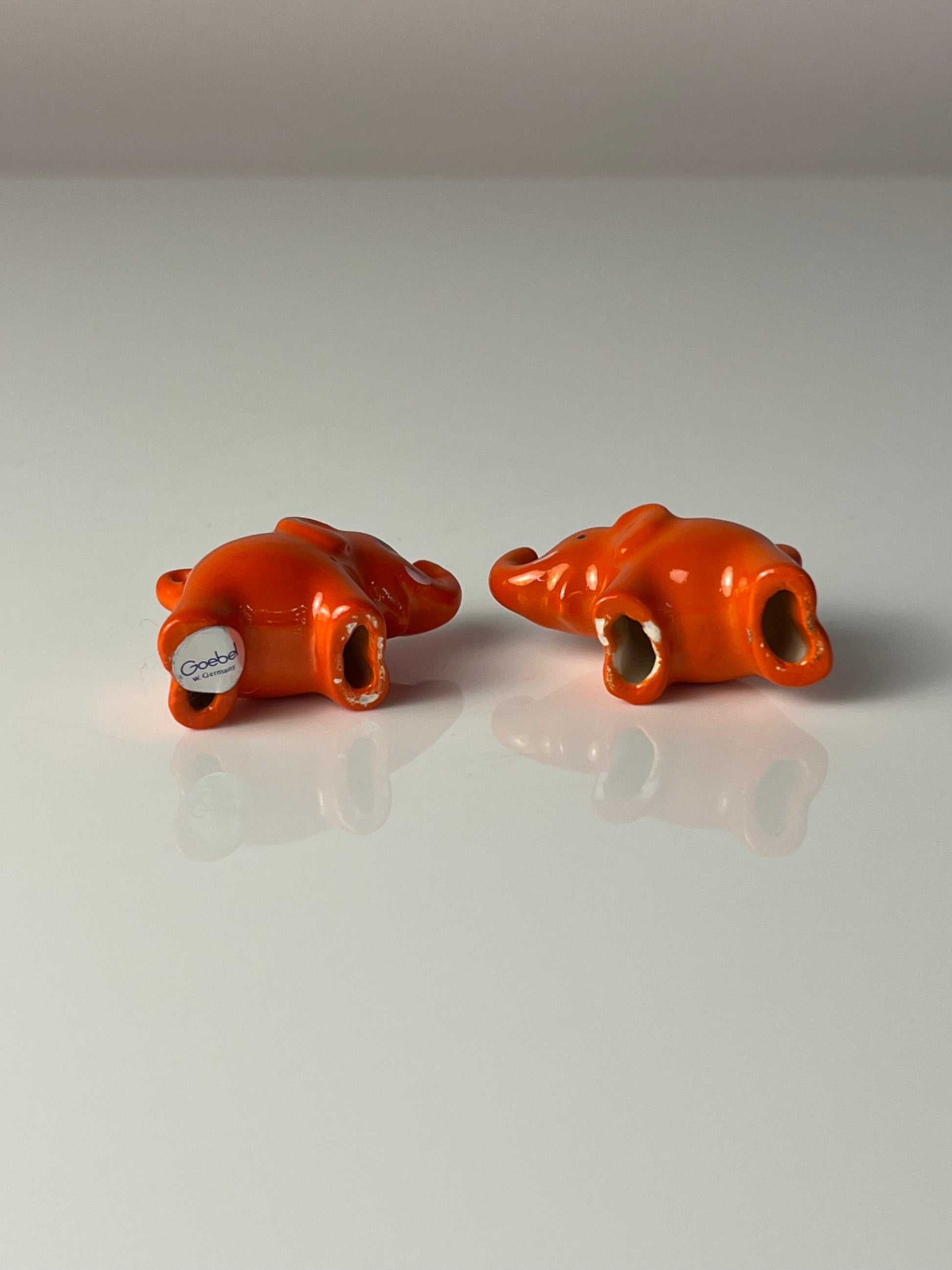 Set: 2x Mini Elefanten orange von Goebel