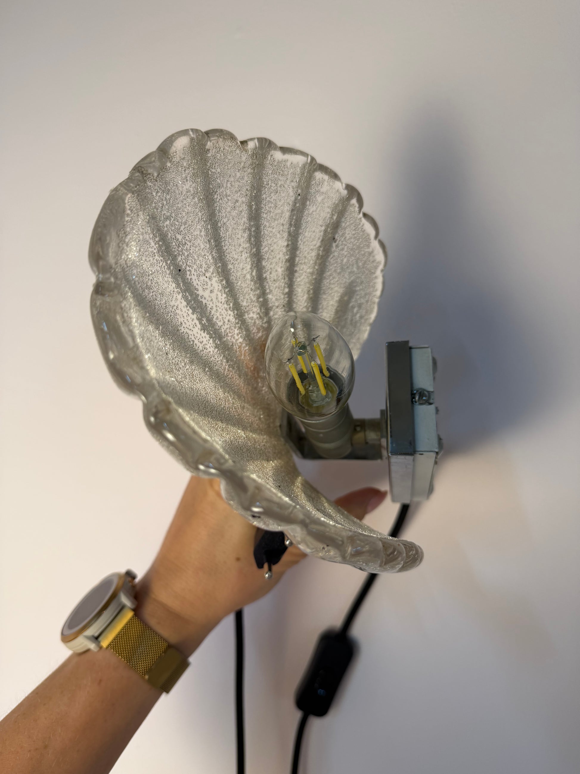 Wandlampe Muschel Glas von Sölken