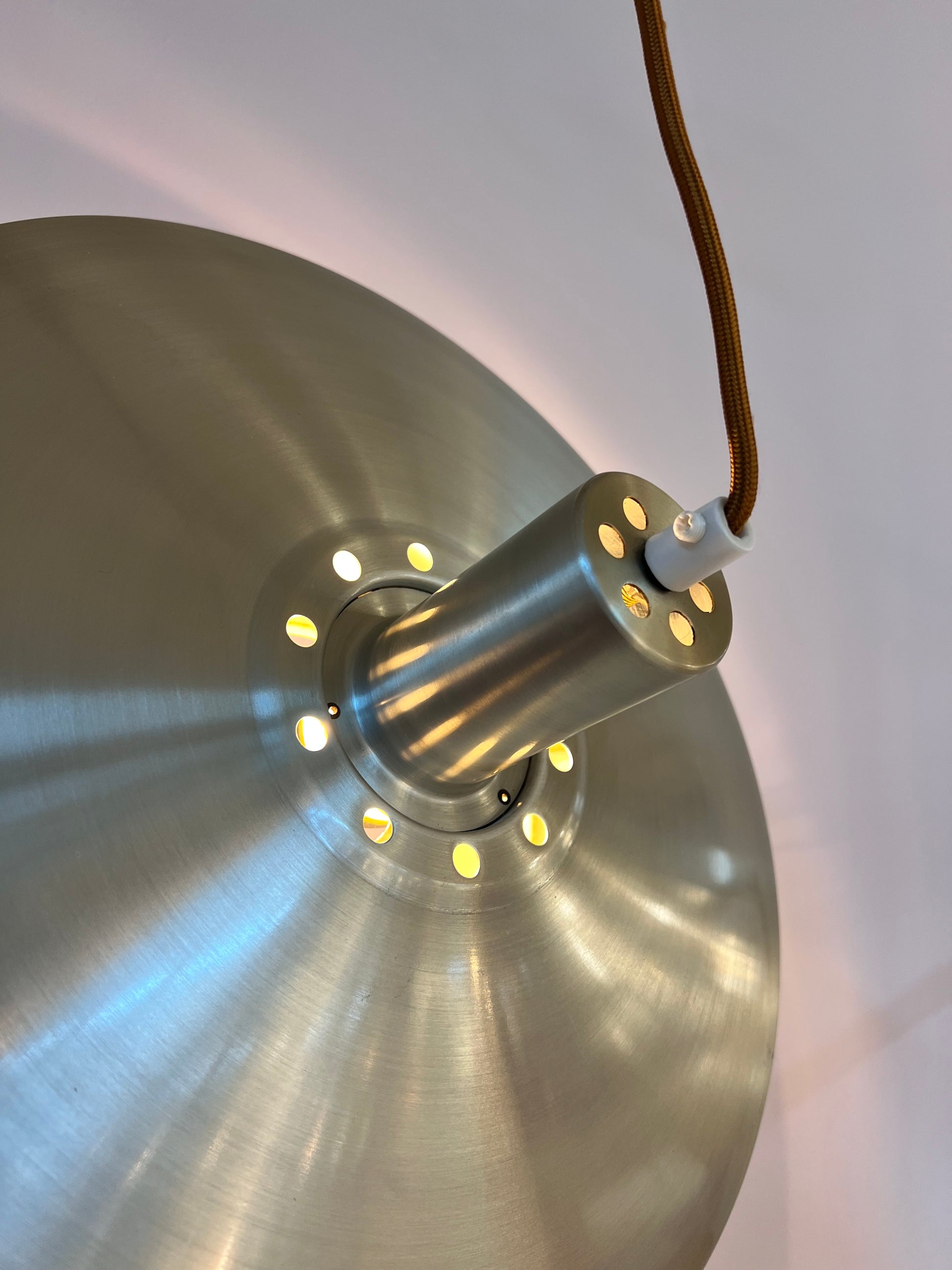 Lamellenlampe silber von Erik Jensen für Teknika