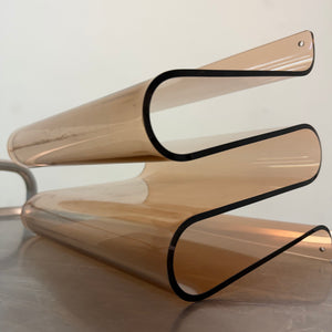 Zeitschriftenständer hellbraun Plexiglas