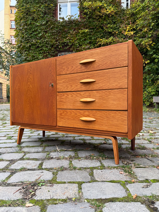 Kleines Sideboard Eiche mit Formholz Gestell