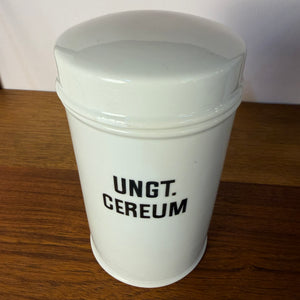 Apothekerdose Ungt. Cereum weiß Porzellan - 1000 ml
