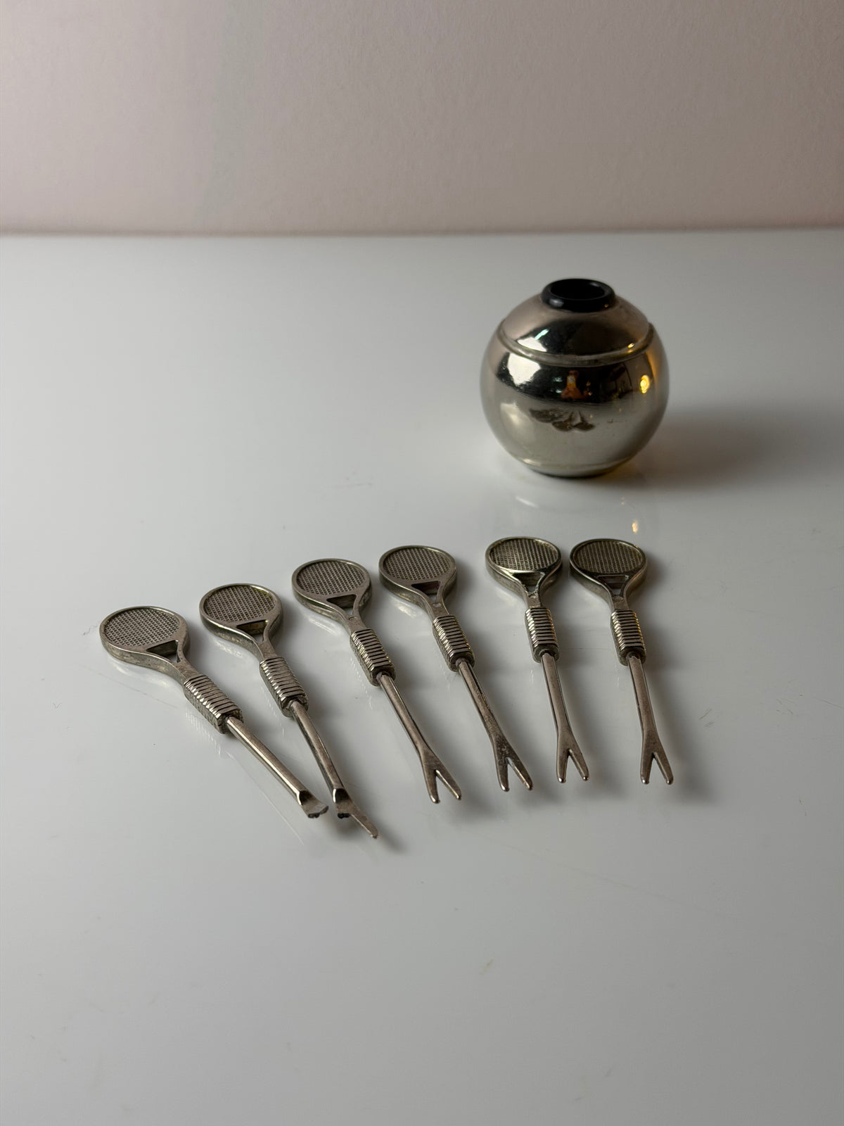 Set: Cocktailpicker Tennis silber