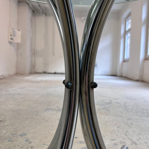 Runder Esstisch Glas & Chrom