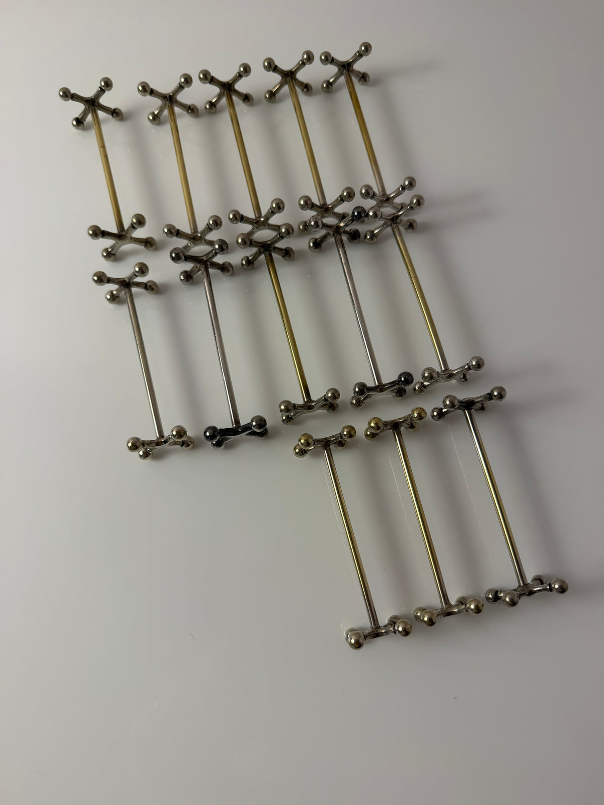 Set: 13x Besteckablage versilbert