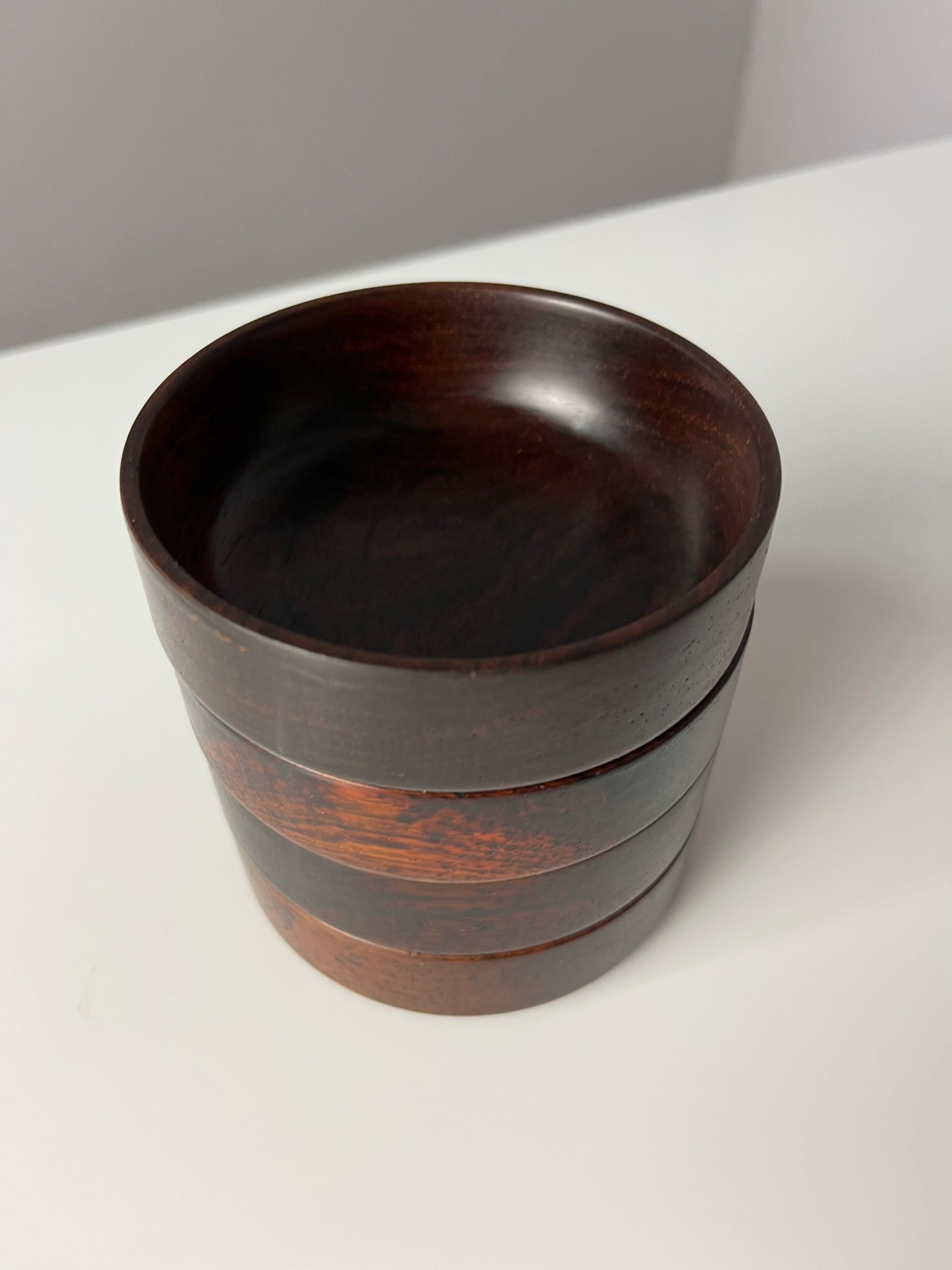 Set: 4x Schale stapelbar Palisander