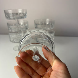 Set: 6x Champagnerschale Kristallglas