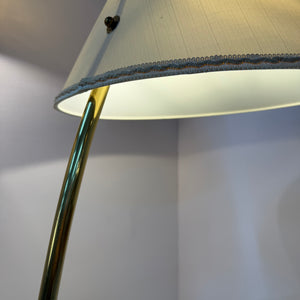 Stehlampe mit Marmorfuß & original Schirm von Rupert Nikoll
