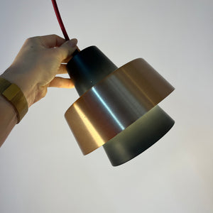 Lamellenlampe schwarz Kupfer aus Dänemark