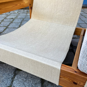 2-Sitzer Sofa beige grau Safari Style
