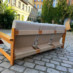 3-Sitzer Sofa beige grau Safari Style