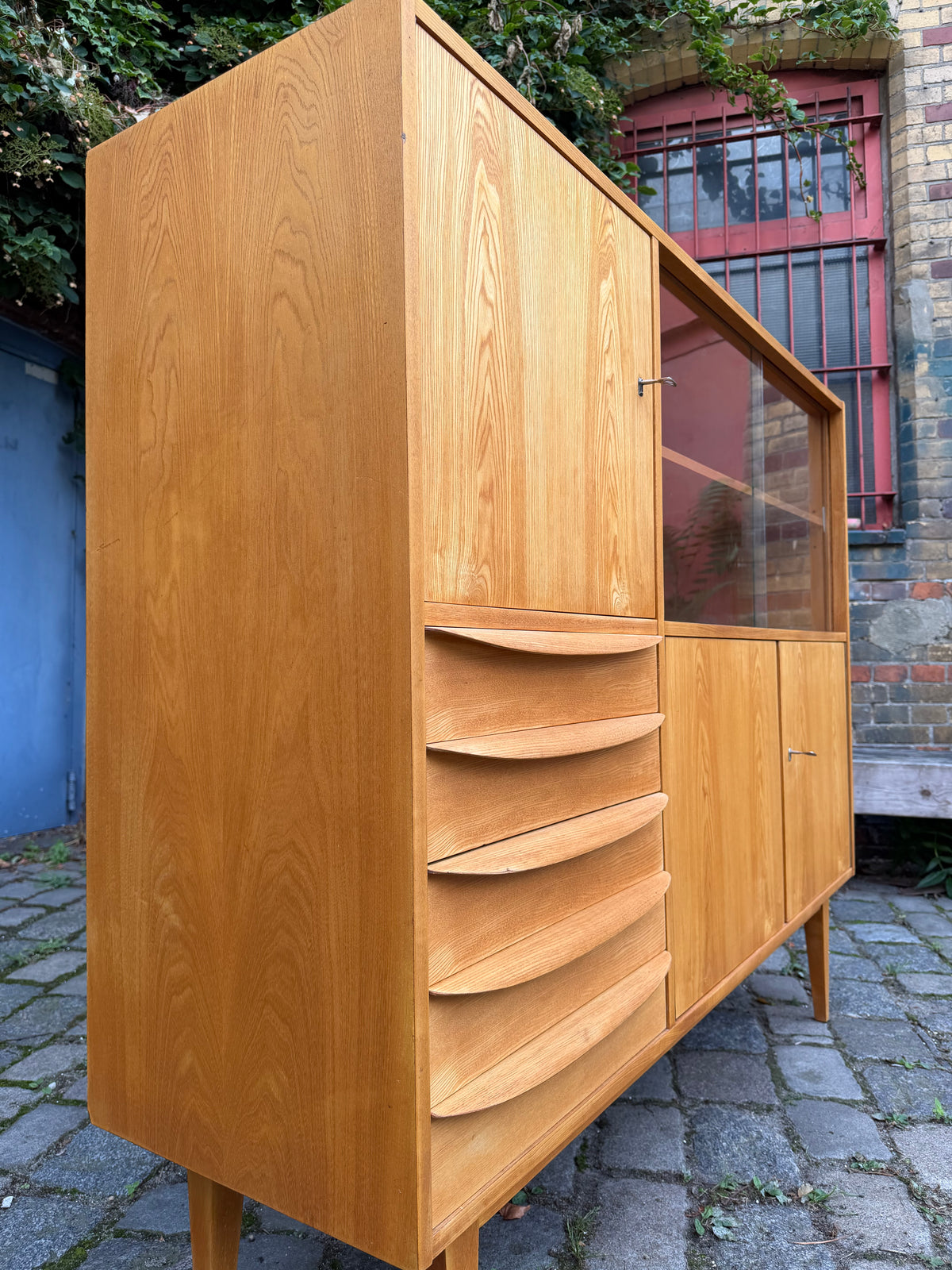 Highboard Typ 602/G Esche von Franz Ehrlich für Hellerau