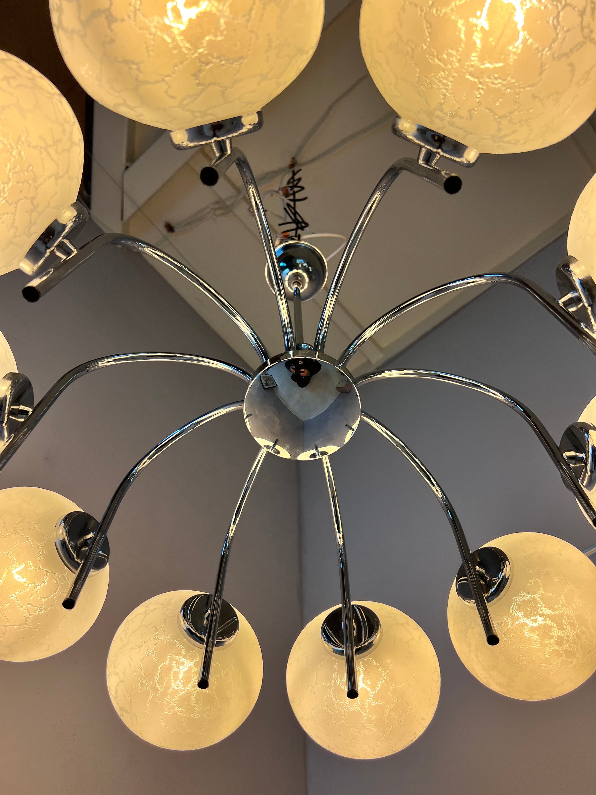 Kronleuchter mit 10 Kugeln von Richard Essig für Hustadt