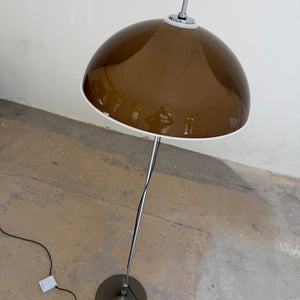 Stehlampe braun weiß Acryl Chrom von Elio Martinelli