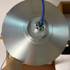 Lamellenlampe Modell Dania 2040 silber von Kurt Wiborg für JEKA