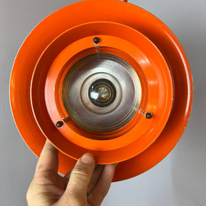 Lamellenlampe orange Chrom von Carl Thore