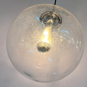 Kugellampe Glas Chrom von Glashütte Limburg