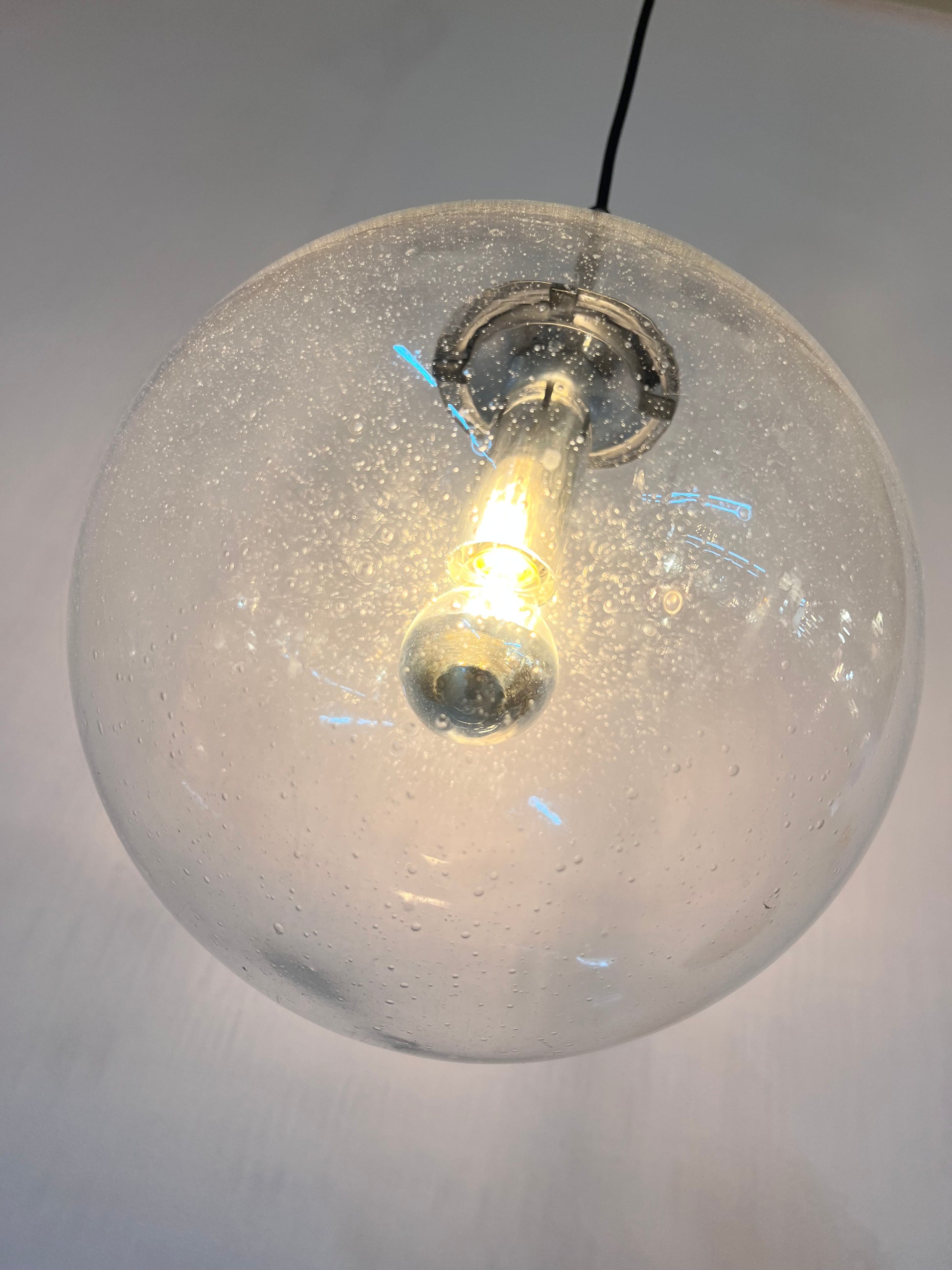 Kugellampe Glas Chrom von Glashütte Limburg