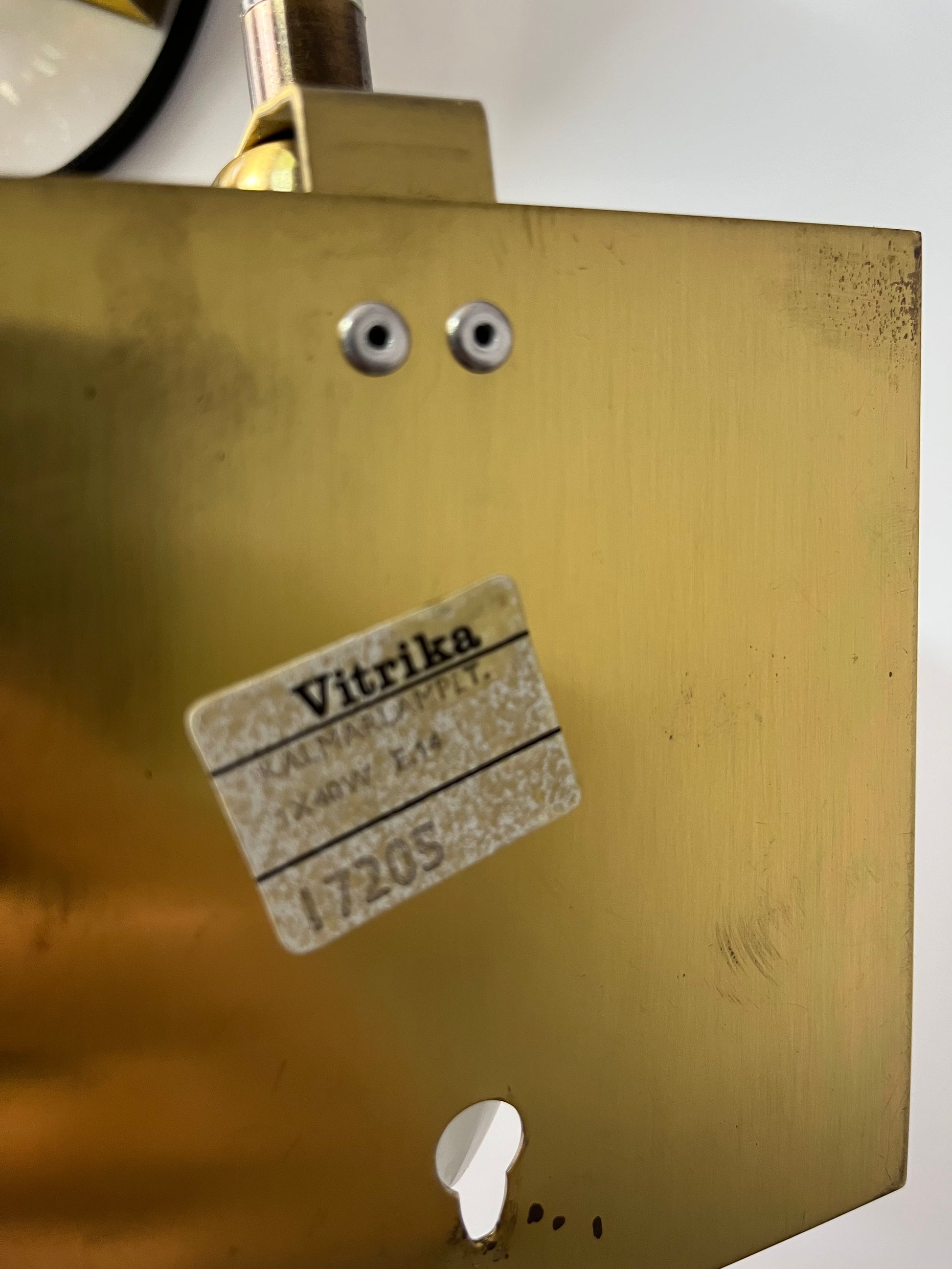 Set: 2x Wandlampe Kalmarlampet 17205 gold Messing Glas von Vitrika