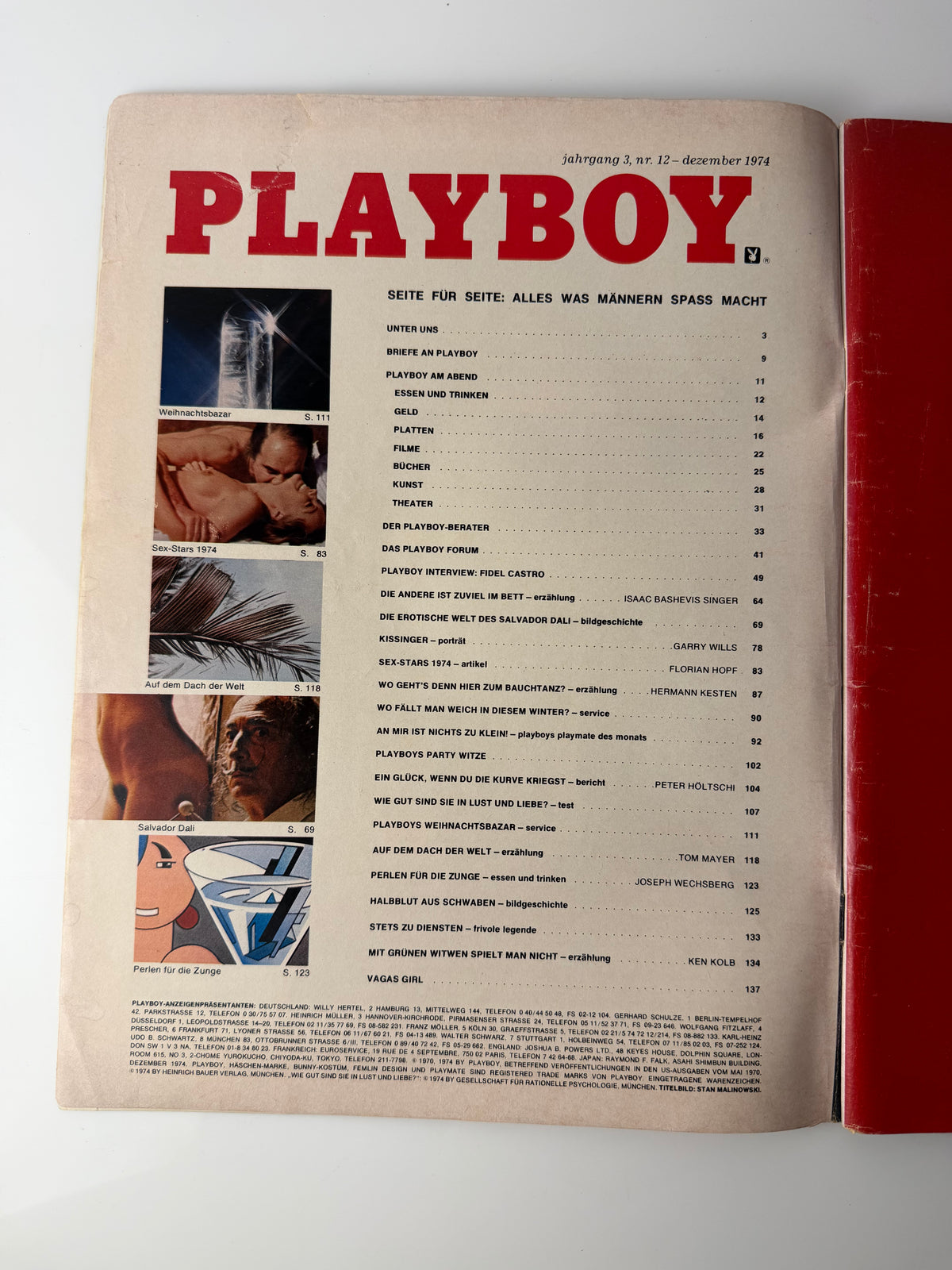 Playboy - Deutsche Ausgabe Dezember 1974