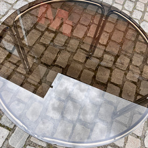Runder Esstisch Rauchglas Chrom Ø 99,5 cm