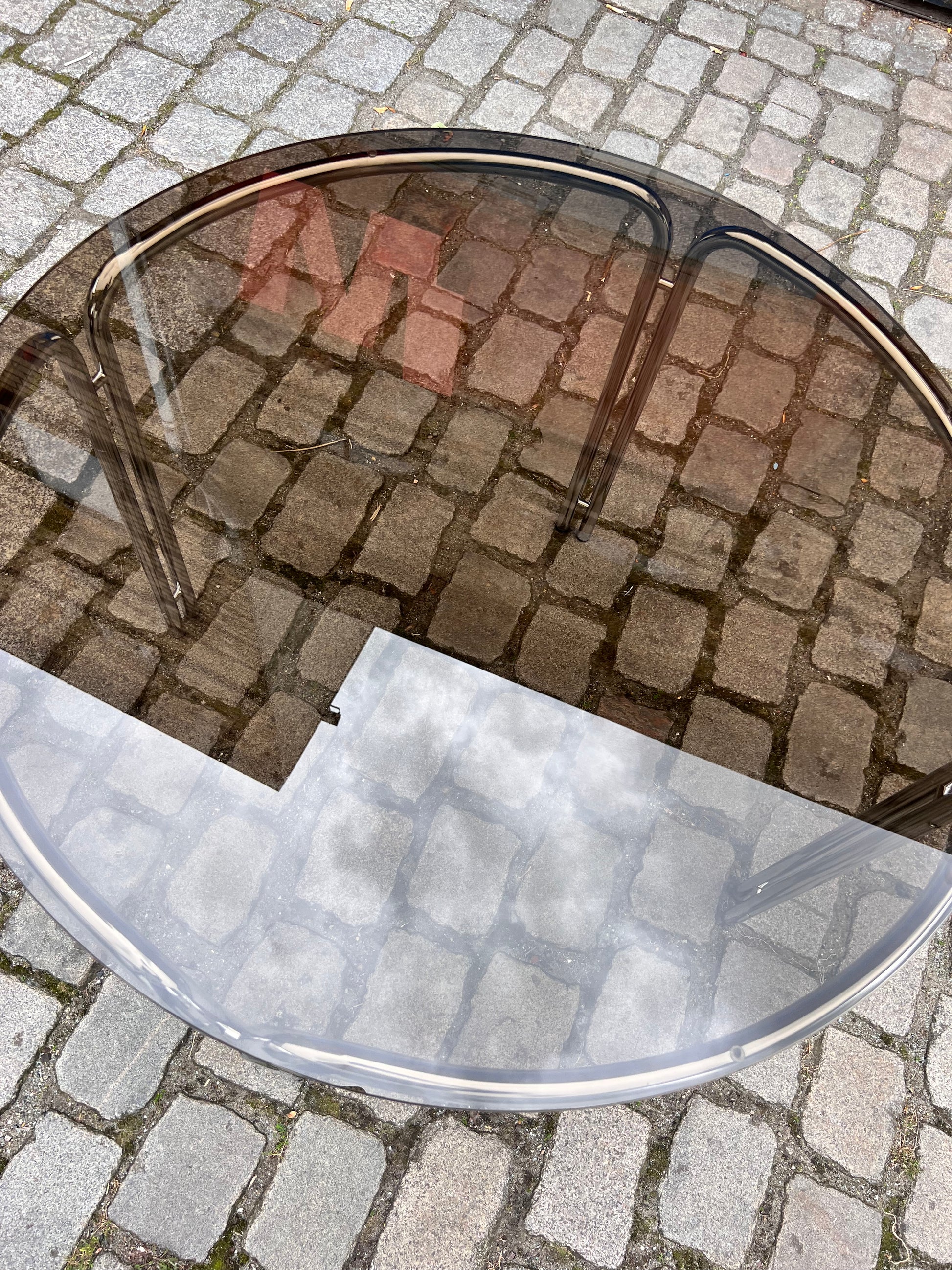 Runder Esstisch Rauchglas Chrom Ø 99,5 cm
