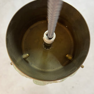 Hängelampe Eisglas Messing von J.T. Kalmar für Kalmar Franken KG