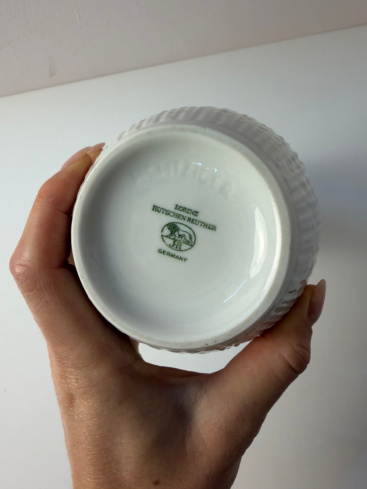 Vase weiß Porzellan von Hans Achtziger für Hutschenreuther