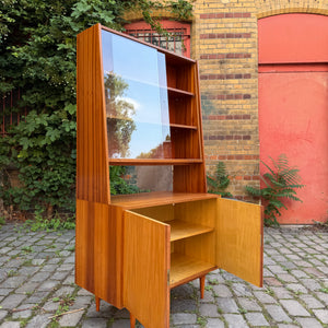 Aufsatzschrank mit Vitrine von VEB Möbelindustrie Halle