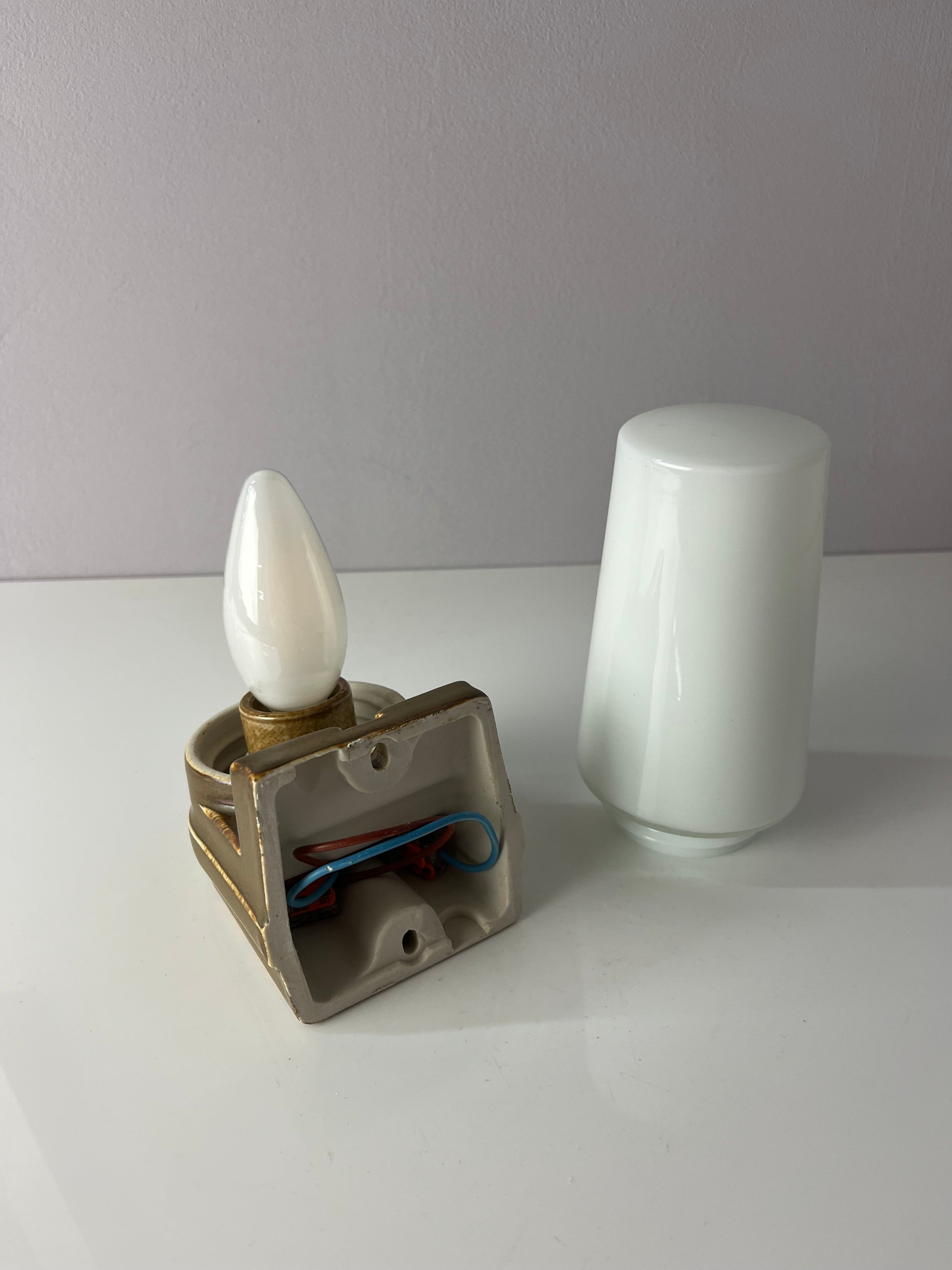 Wandlampe Modell 6080 ocker von Sigvard Bernadotte für Ifö