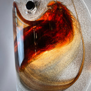 Wandlampe rotbraun Glas von Per Lütken für Holmegaard