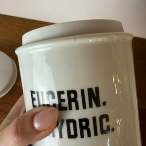 Apothekerdose Eucerin. Anhydric. weiß Porzellan - 1000 ml