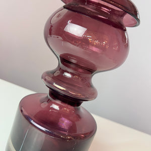 Antik Vase Pompadour weinrot von Nanny Still für Riihimäen Lasi
