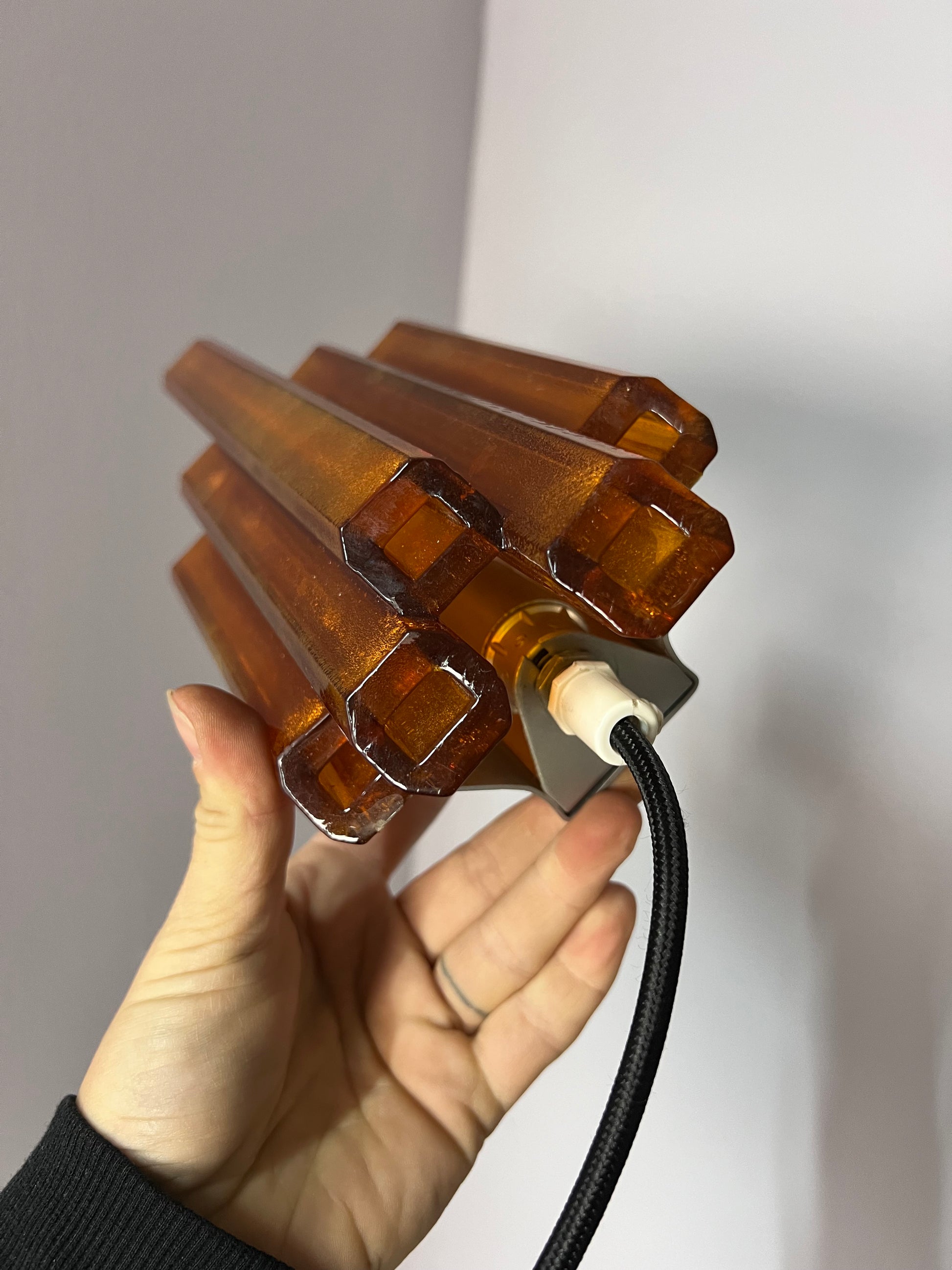 Wandlampe bernsteingelb von Claus Bolby für Cebo