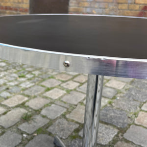 Couchtisch schwarz Linoleum Chrom von Mauser
