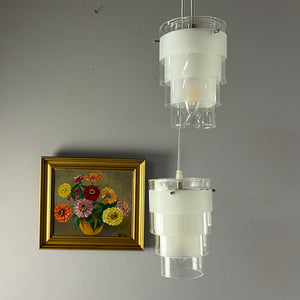 Lamellenlampe Eiszapfen weiß Glas von Markslöjd Sweden