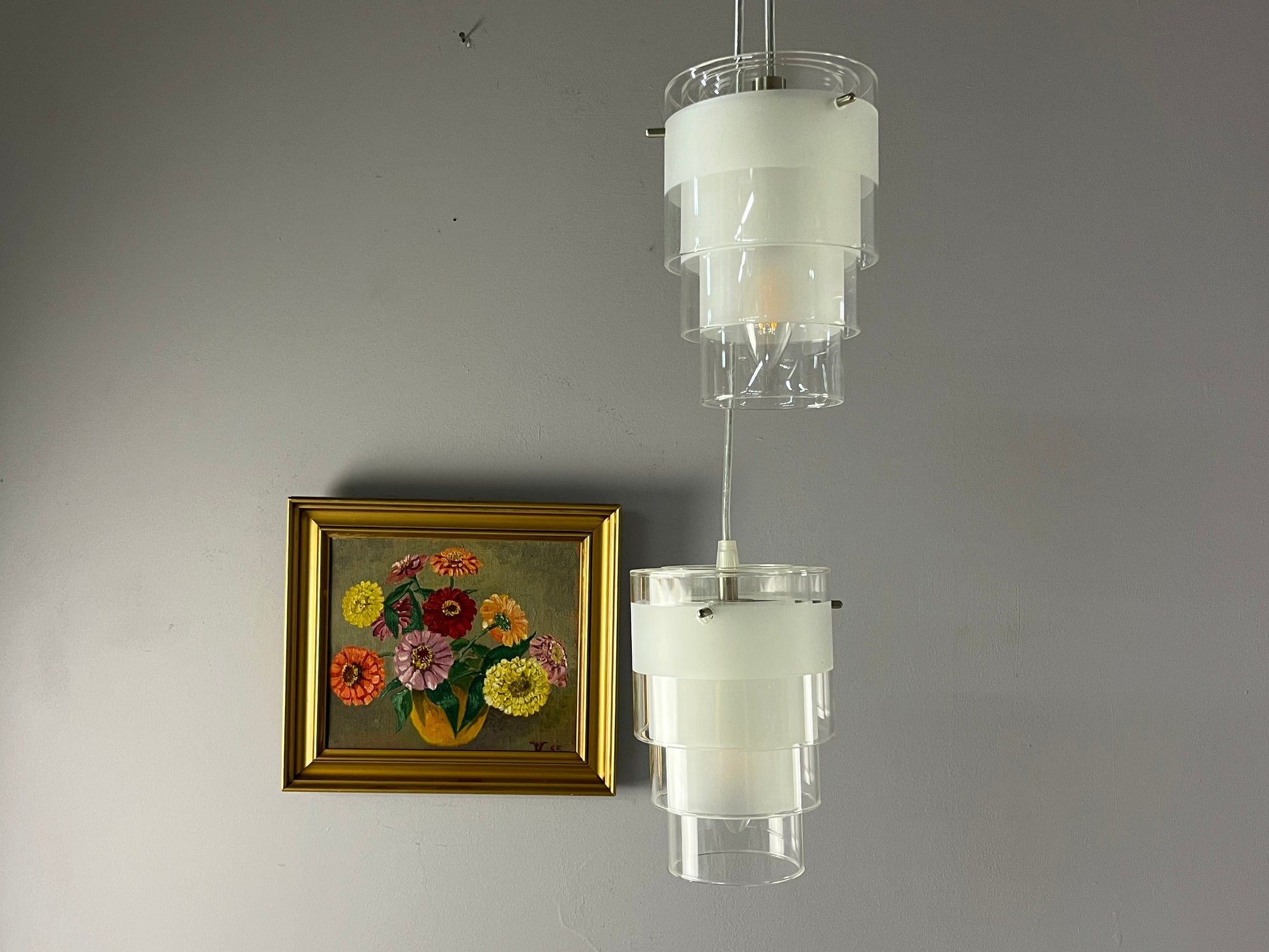 Lamellenlampe Eiszapfen weiß Glas von Markslöjd Sweden