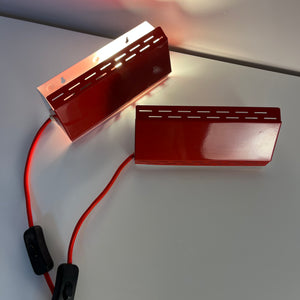 Wandlampe Twist Type 124 rot von Knud Christensen Electronic