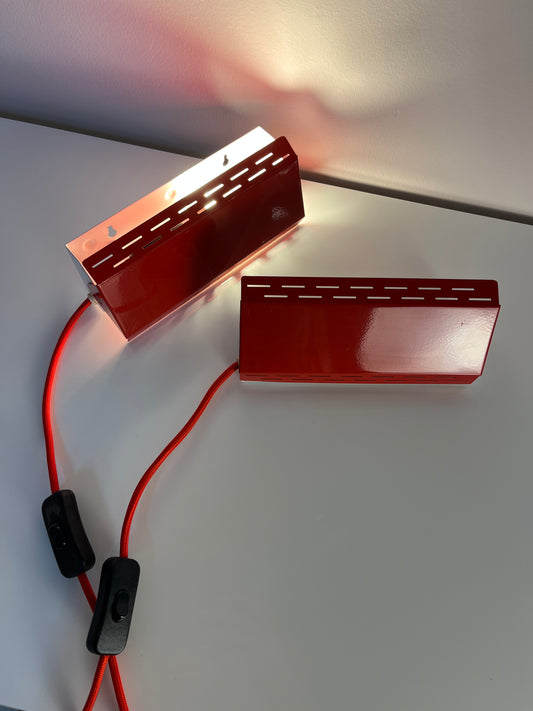Wandlampe Twist Type 124 rot von Knud Christensen Electronic