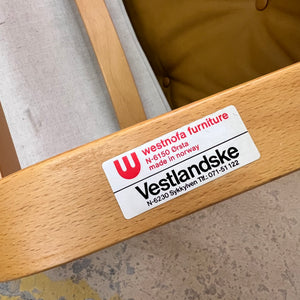 Set: Sessel Siesta mit Hocker Echtleder von Ingmar Relling für Westnofa